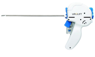 UroLift® Delivery Device to be inserted transurethrally to reach the targeted area of obstruction